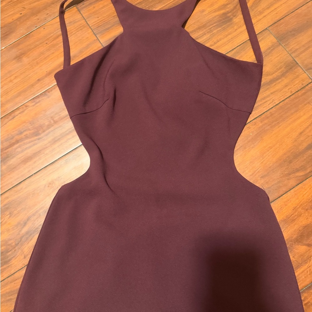 Jovani Wine Open-Back Ruffle Evening Gown - Picture 7 of 7